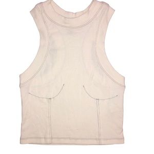 White tank top,race back, crop top- forever 21. Used